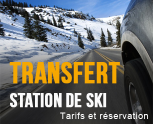 Taxi vers les stations de ski